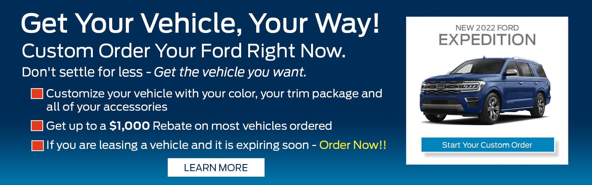 Custom Order Your Ford Right Now.