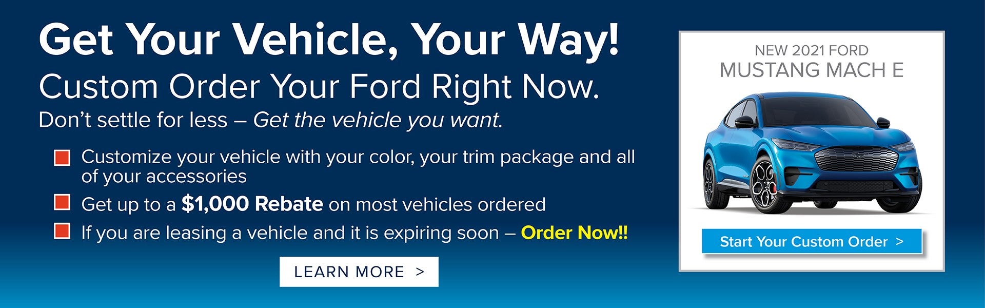 Custom Order Your Ford
